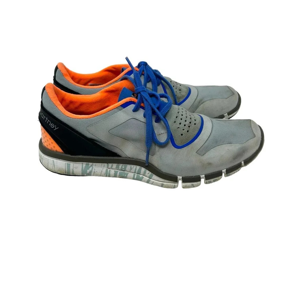 Adidas by Stella McCartney Alayta Sneakers Exercise Blue‎ Laces Gray Size 8.5